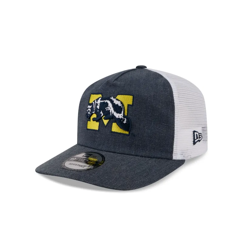 Michigan Wolverines Herringbone Team Colors 19TWENTY Trucker Hat made by New Era