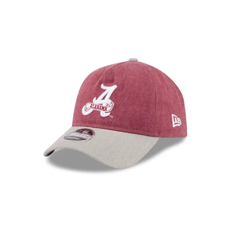 Alabama Crimson Tide Herringbone Team Colors 9TWENTY Adjustable Hat made by New Era