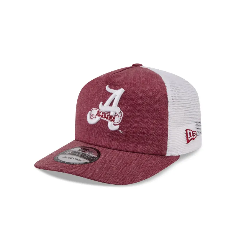 Alabama Crimson Tide Herringbone Team Colors 19TWENTY Trucker Hat made by New Era