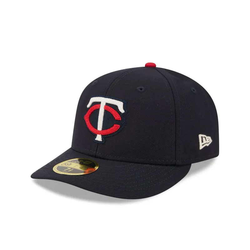 Minnesota Twins Cooperstown Navy Low Profile 59FIFTY Fitted Hat made by New Era