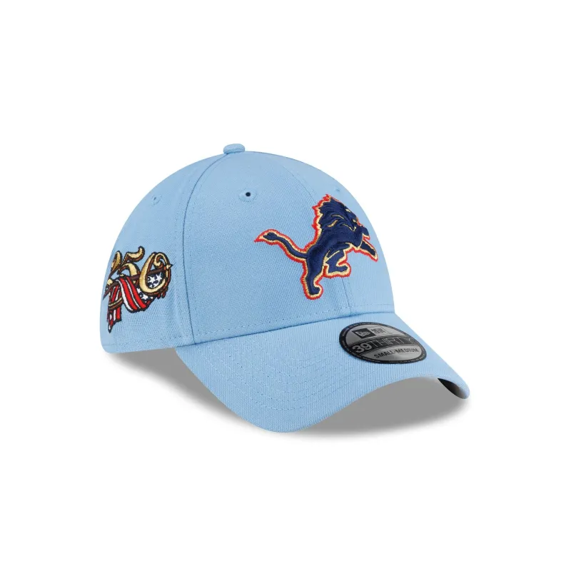Detroit Lions Red, White & Blue 39THIRTY Stretch Fit Hat made by New Era