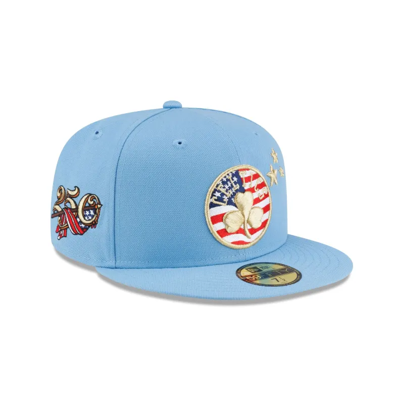 Boston Celtics Red, White & Blue 59FIFTY Fitted Hat made by New Era