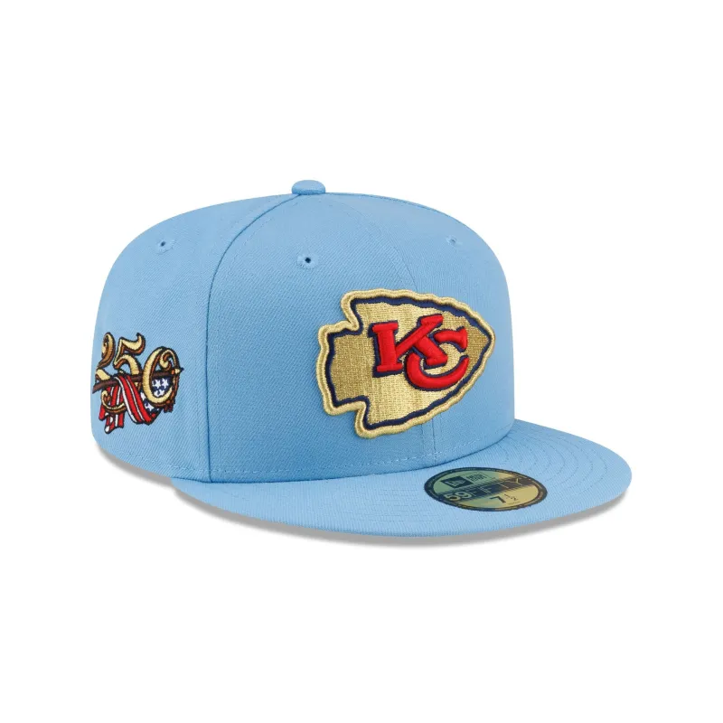 Kansas City Chiefs Red, White & Blue 59FIFTY Fitted Hat made by New Era