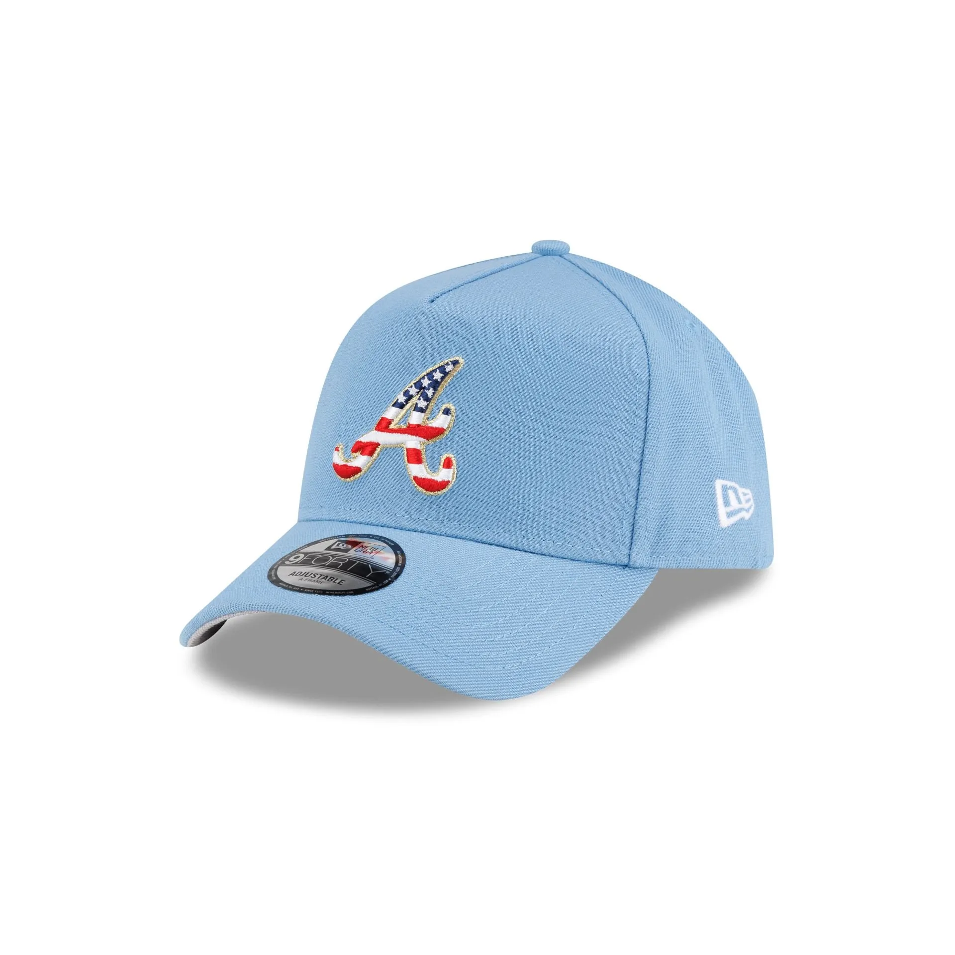 Atlanta Braves Red, White & Blue 9FORTY A-Frame Snapback Hat sold by New Era product image thumbnail 3