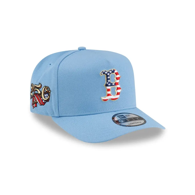 Boston Red Sox Red, White & Blue 9FIFTY A-Frame Snapback Hat made by New Era