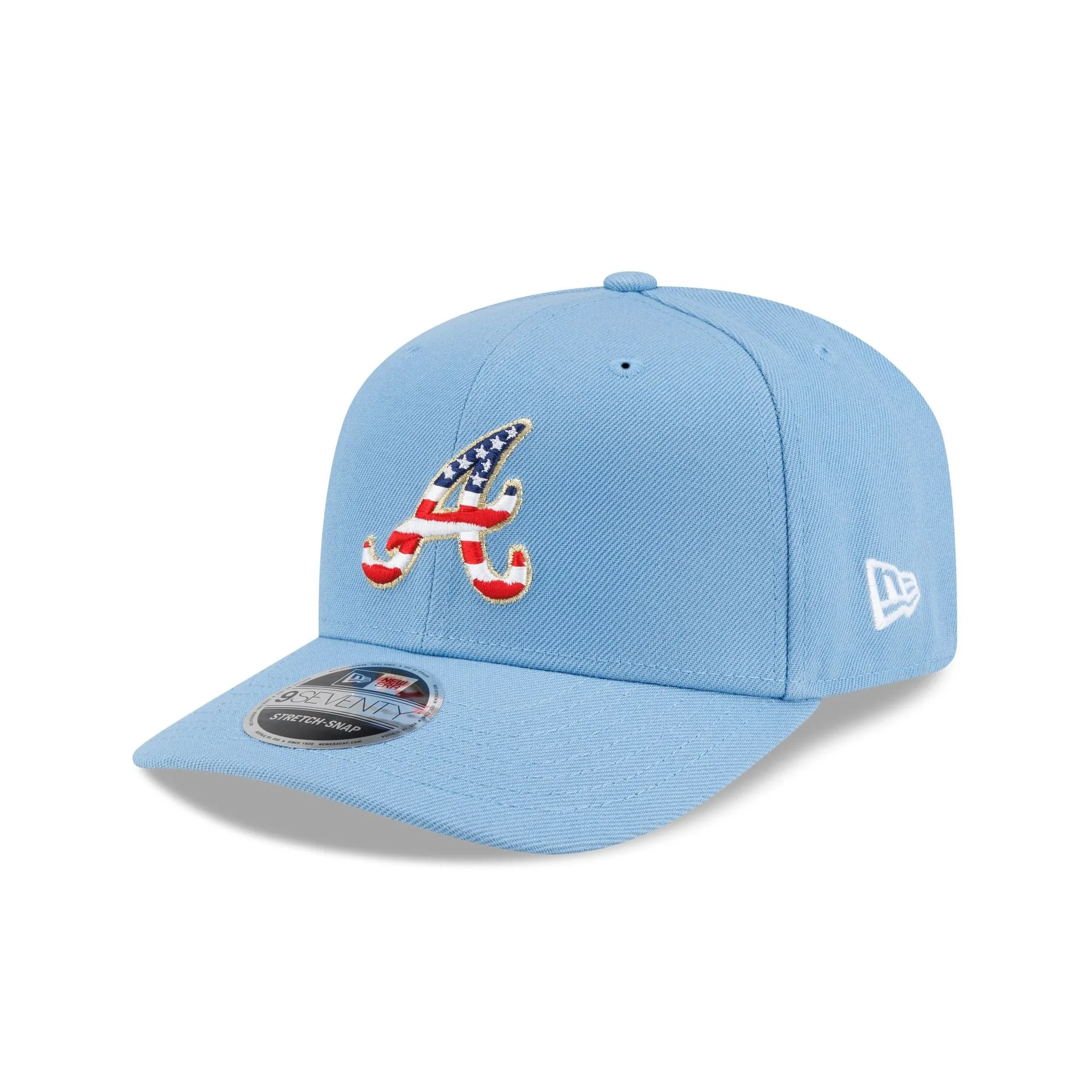 Atlanta Braves Red, White & Blue 9SEVENTY Stretch-Snap Hat sold by New Era product image thumbnail 3