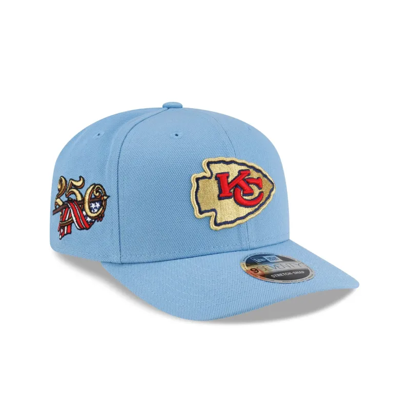 Kansas City Chiefs Red, White & Blue 9SEVENTY Stretch-Snap Hat made by New Era