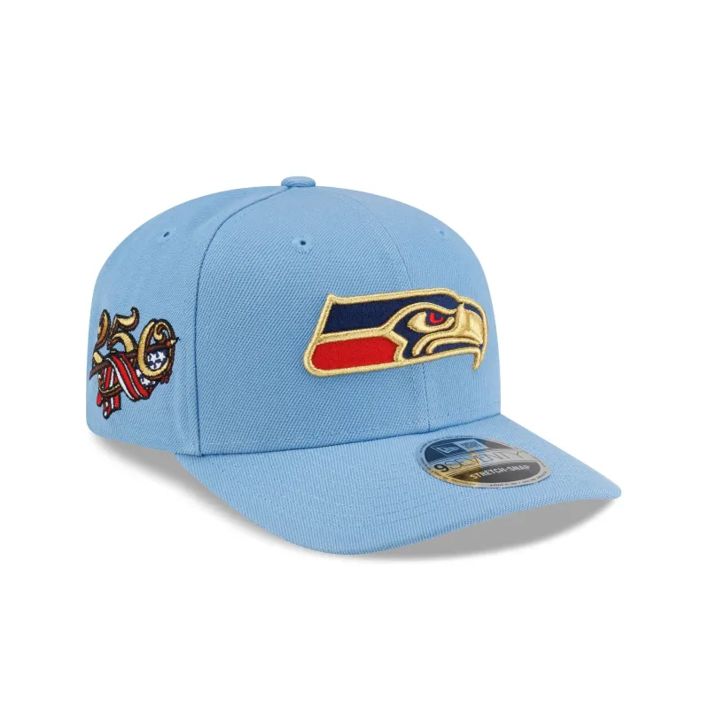 Seattle Seahawks Red, White & Blue 9SEVENTY Stretch-Snap Hat made by New Era