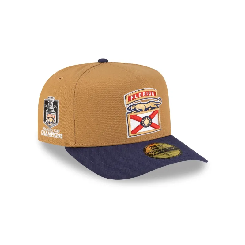 Just Caps Golden Pack Florida Panthers 59FIFTY A-Frame Fitted Hat made by New Era