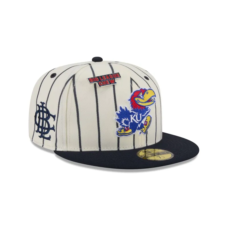 Big League Chew® x Kansas Jayhawks Pinstripe 59FIFTY Fitted Hat made by New Era