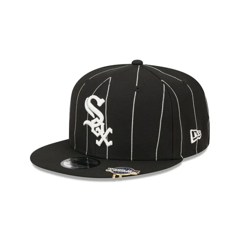 Chicago White Sox Pinstripe Visor Clip 9FIFTY Snapback Hat sold by New Era
