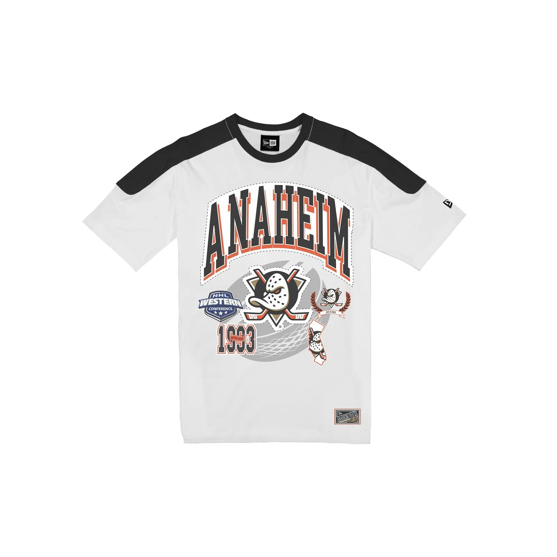 Anaheim Ducks Sport Classics Vintage White T-Shirt sold by New Era