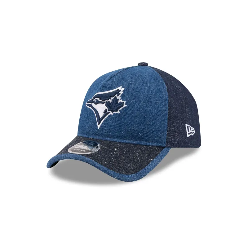 Toronto Blue Jays Multi-Panel Denim 9FORTY A-Frame Unstructured Adjustable Hat made by New Era