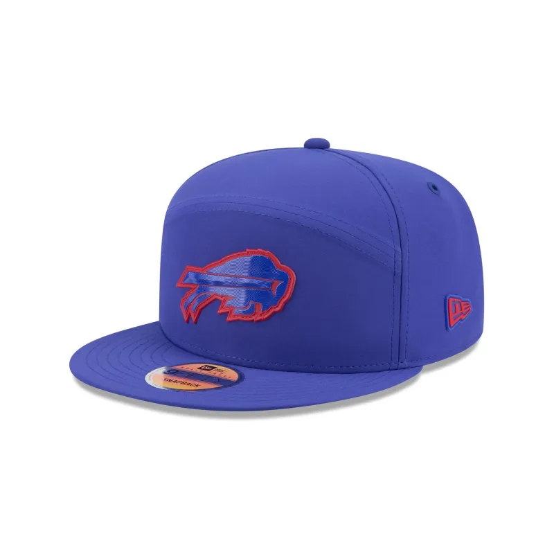 Buffalo Bills 2026 Sideline Split Panel 9FIFTY Snapback Hat made by New Era