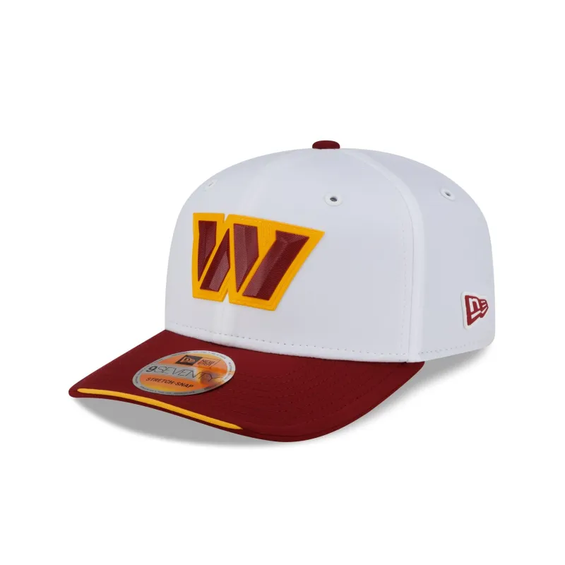 Washington Commanders 2026 Sideline White 9SEVENTY Stretch-Snap Hat made by New Era