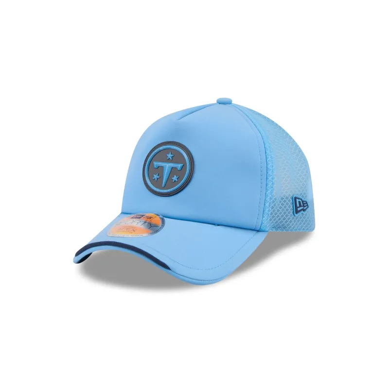 Tennessee Titans 2026 Sideline 9FORTY APEX Trucker Hat made by New Era