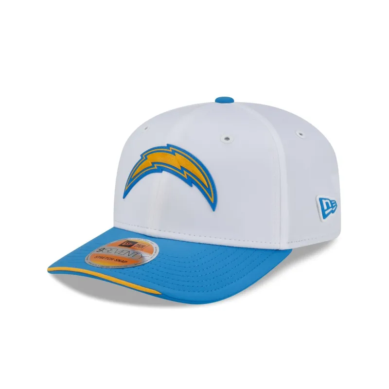 Los Angeles Chargers 2026 Sideline White 9SEVENTY Stretch-Snap Hat made by New Era