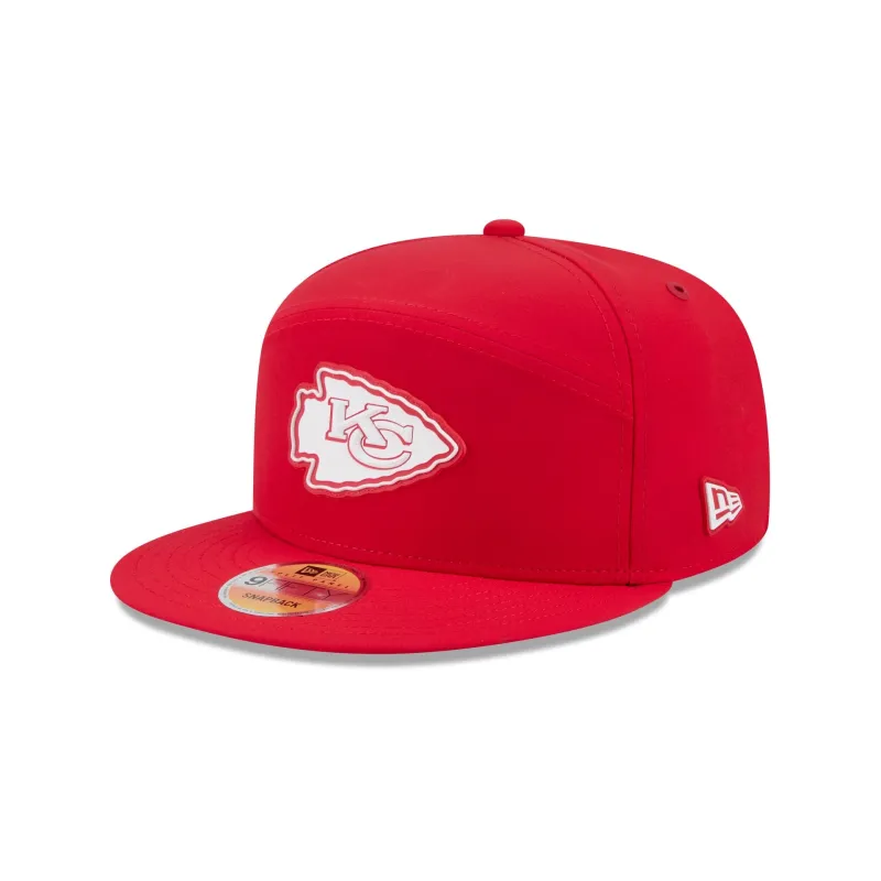 Kansas City Chiefs 2026 Sideline Split Panel 9FIFTY Snapback Hat made by New Era