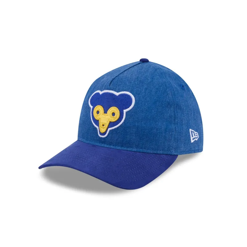 Chicago Cubs Herringbone Team Colors 9TWENTY A-Frame Adjustable Hat made by New Era