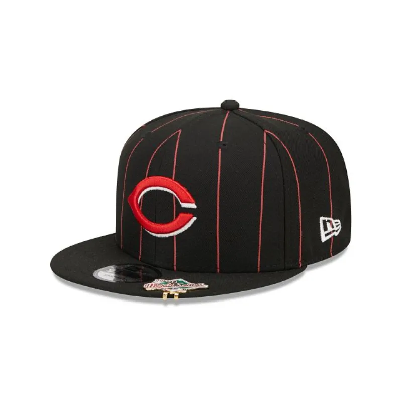 Cincinnati Reds Pinstripe Visor Clip 9FIFTY Snapback Hat sold by New Era