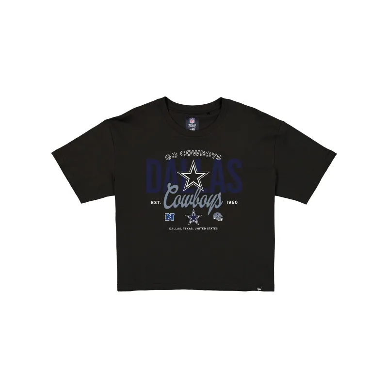Dallas Cowboys 2026 Functional Fandom Women's Black Cropped T-Shirt made by New Era