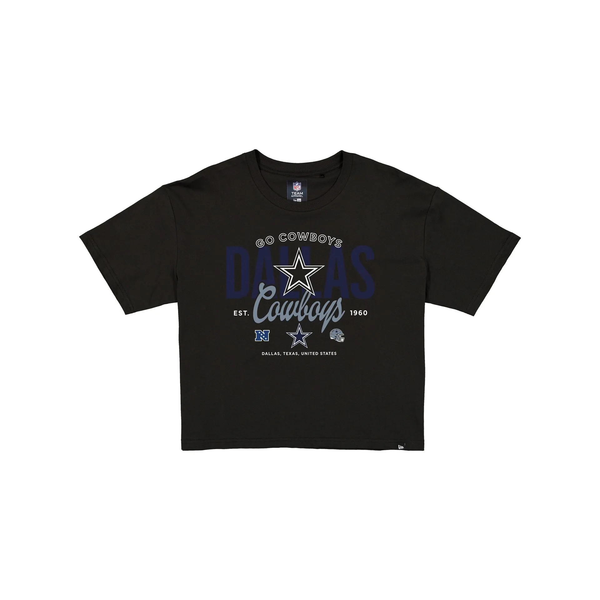 Dallas Cowboys 2026 Functional Fandom Women's Black Cropped T-Shirt sold by New Era