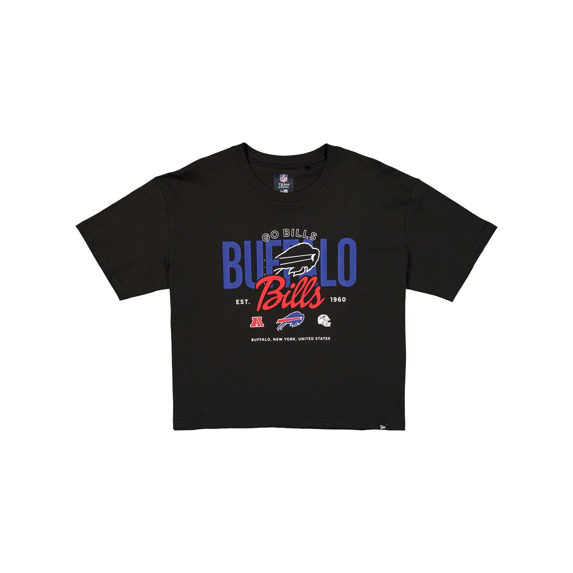Buffalo Bills 2026 Functional Fandom Women's Black Cropped T-Shirt sold by New Era