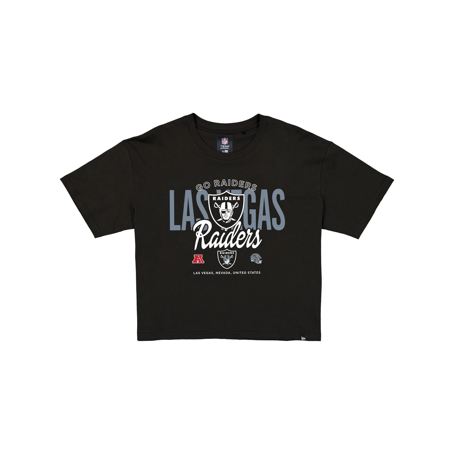 Las Vegas Raiders 2026 Functional Fandom Women's Black Cropped T-Shirt sold by New Era