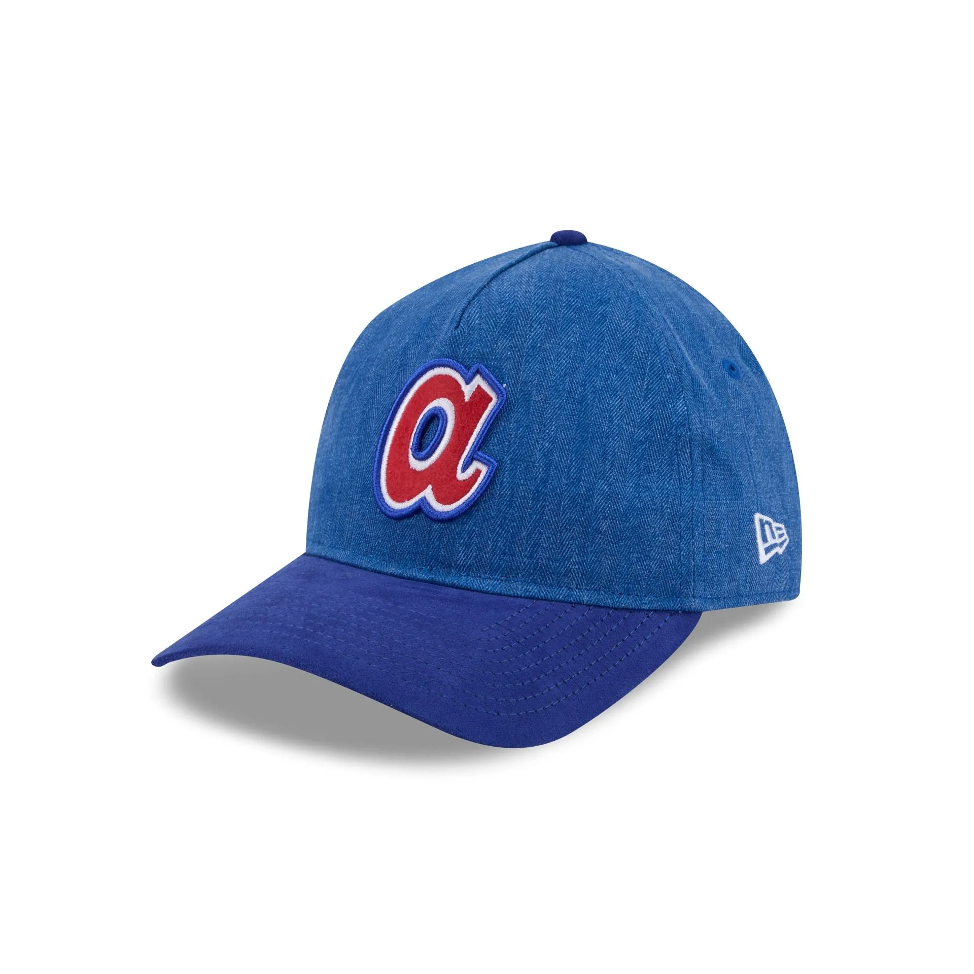 Atlanta Braves Herringbone Team Colors 9TWENTY A-Frame Adjustable Hat sold by New Era