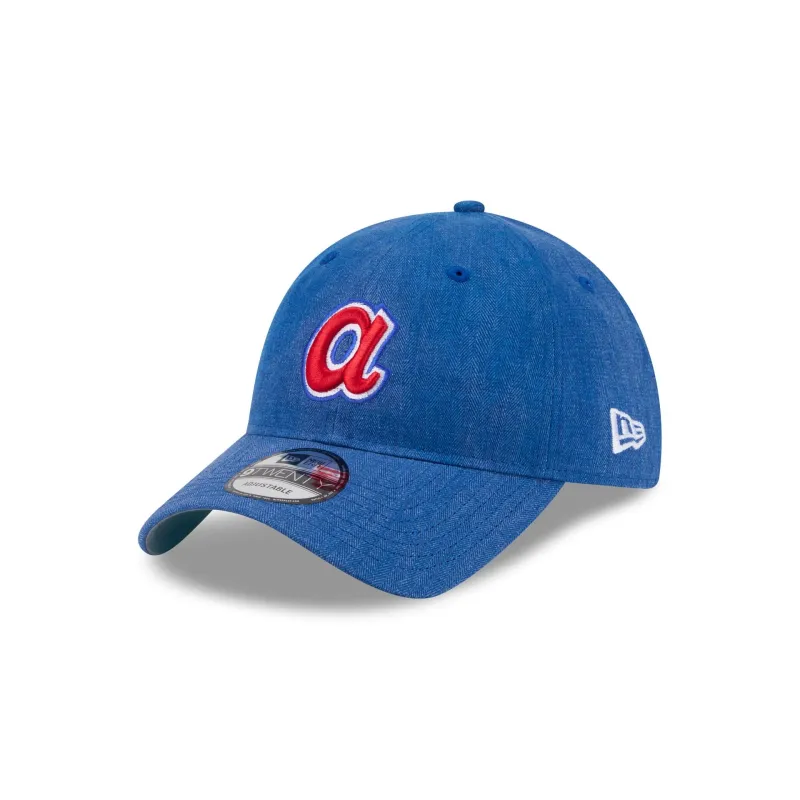 Atlanta Braves Herringbone Team Colors 9TWENTY Adjustable Hat made by New Era