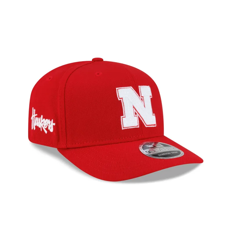 Nebraska Cornhuskers Chainstitch Logo 9SEVENTY Stretch-Snap Hat made by New Era
