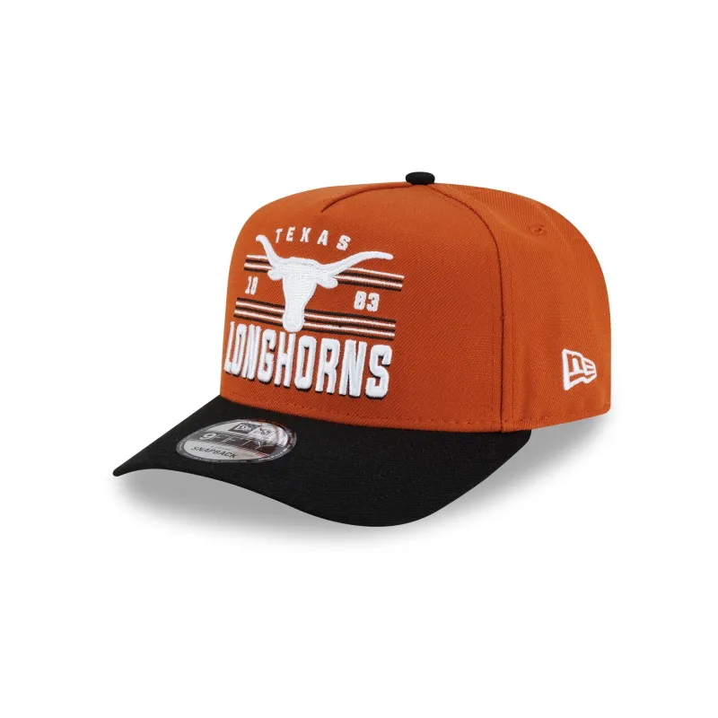 Texas Longhorns College Stripe 9FIFTY A-Frame Snapback Hat made by New Era