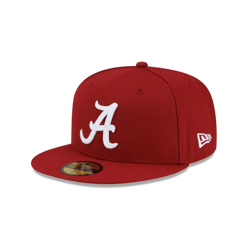 Alabama Crimson Tide Chainstitch Logo 59FIFTY Fitted Hat made by New Era