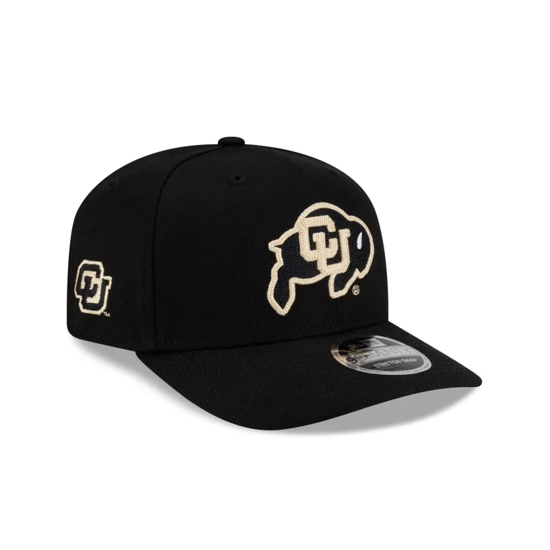 Colorado Buffaloes Chainstitch Logo 9SEVENTY Stretch-Snap Hat made by New Era