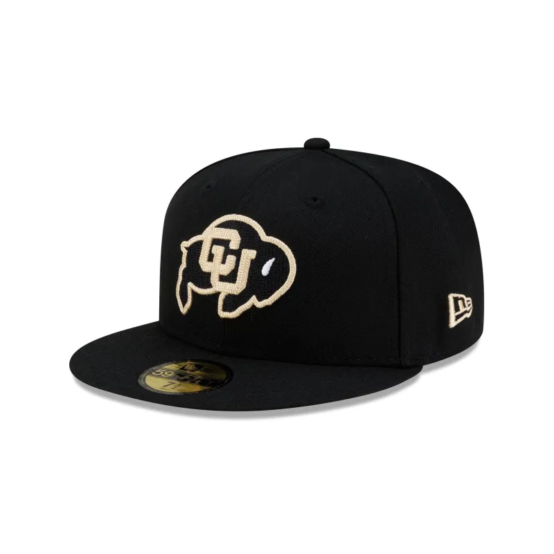 Colorado Buffaloes Chainstitch Logo 59FIFTY Fitted Hat made by New Era
