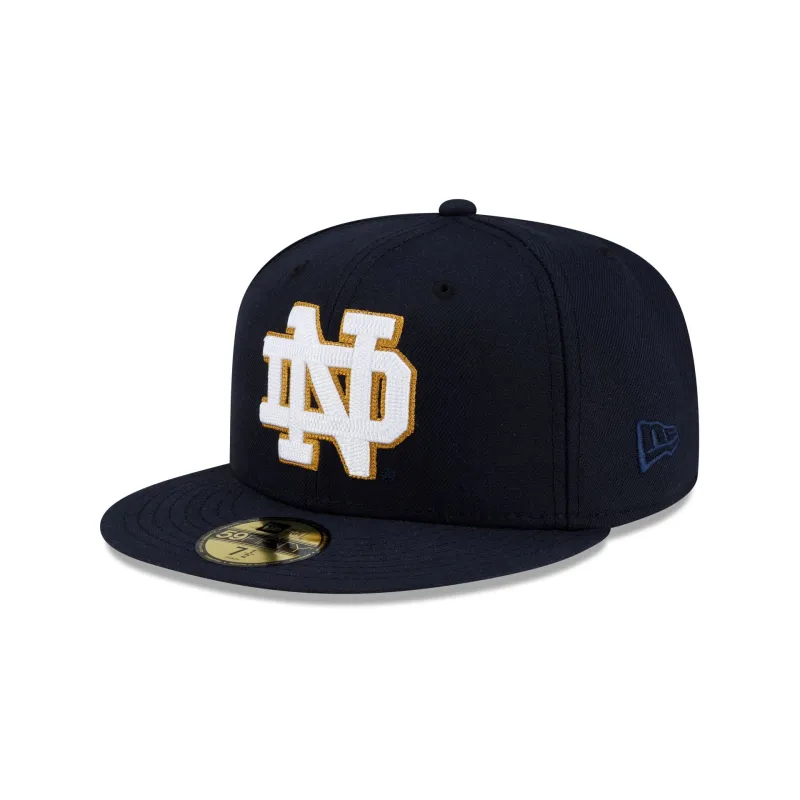 Notre Dame Fighting Irish Chainstitch Logo 59FIFTY Fitted Hat made by New Era