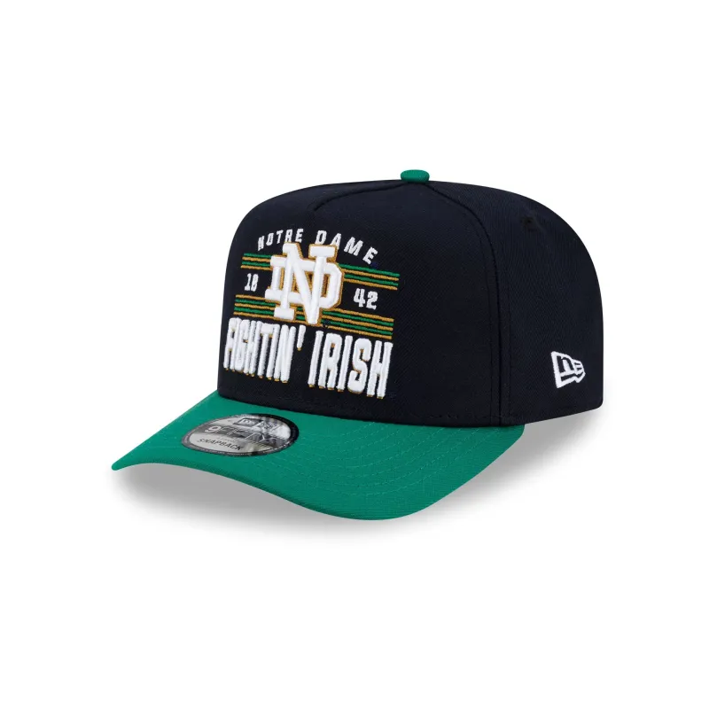 Notre Dame Fighting Irish College Stripe 9FIFTY A-Frame Snapback Hat made by New Era