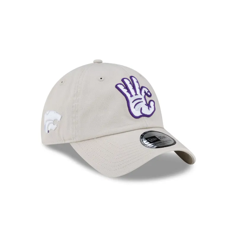 Kansas State Wildcats Hand Signs Stone Casual Classic Adjustable Hat made by New Era