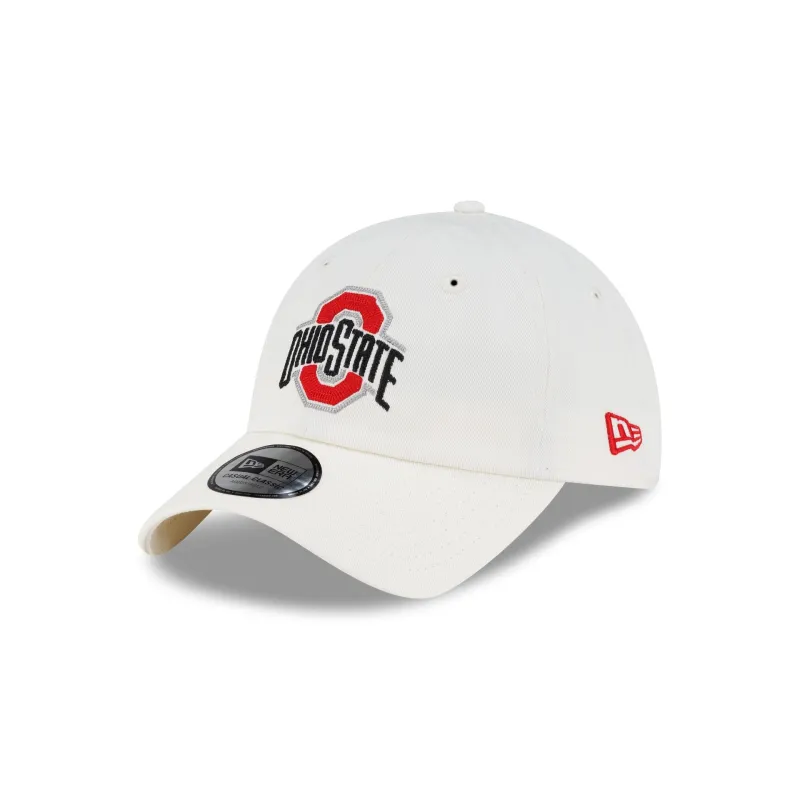 Ohio State Buckeyes Chainstitch Logo Chrome Casual Classic Adjustable Hat made by New Era