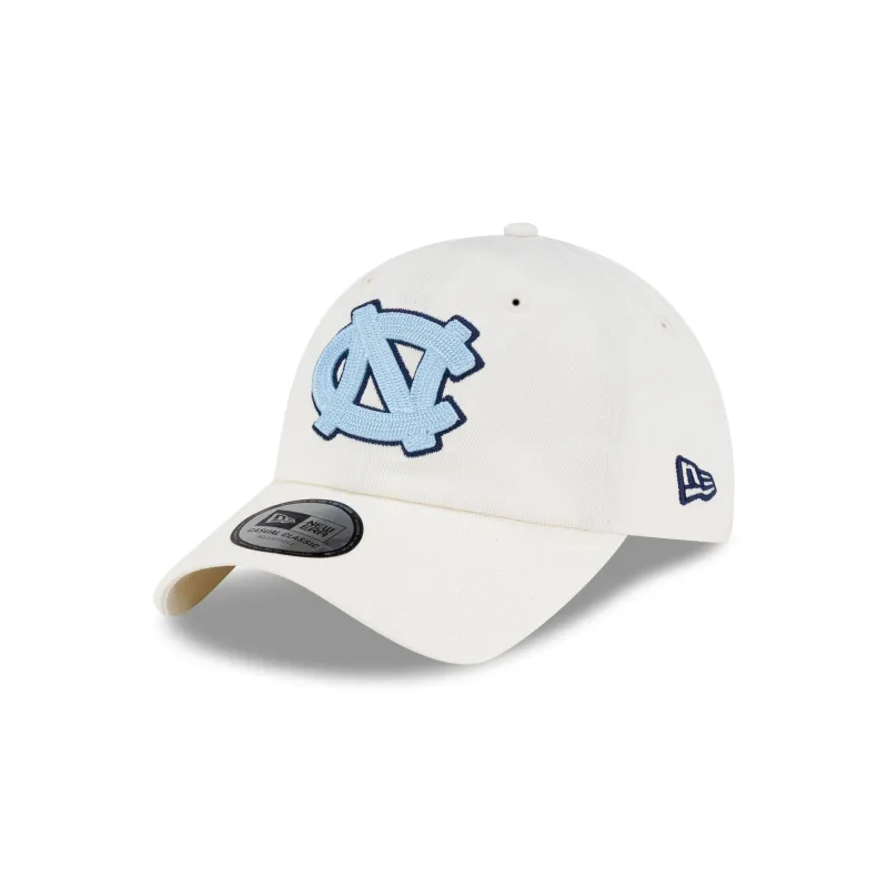 North Carolina Tar Heels Chainstitch Logo Chrome Casual Classic Adjustable Hat made by New Era