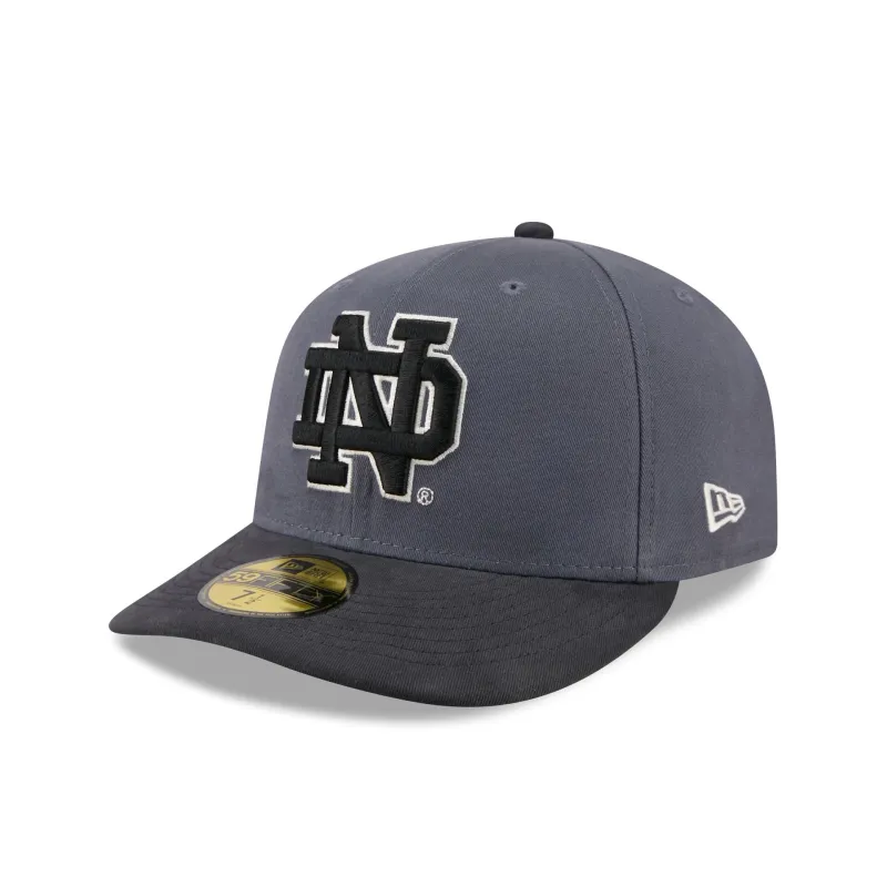 Notre Dame Fighting Irish Graphite Twill 59FIFTY Fitted Hat made by New Era