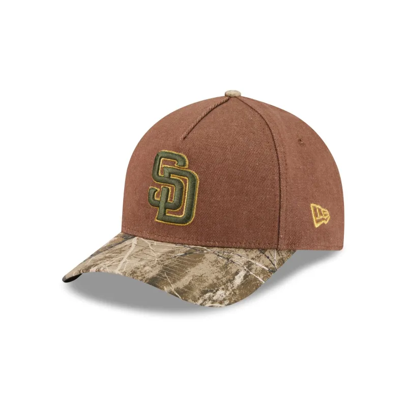 San Diego Padres Camo Twill 9FORTY M-Crown A-Frame Snapback Hat made by New Era