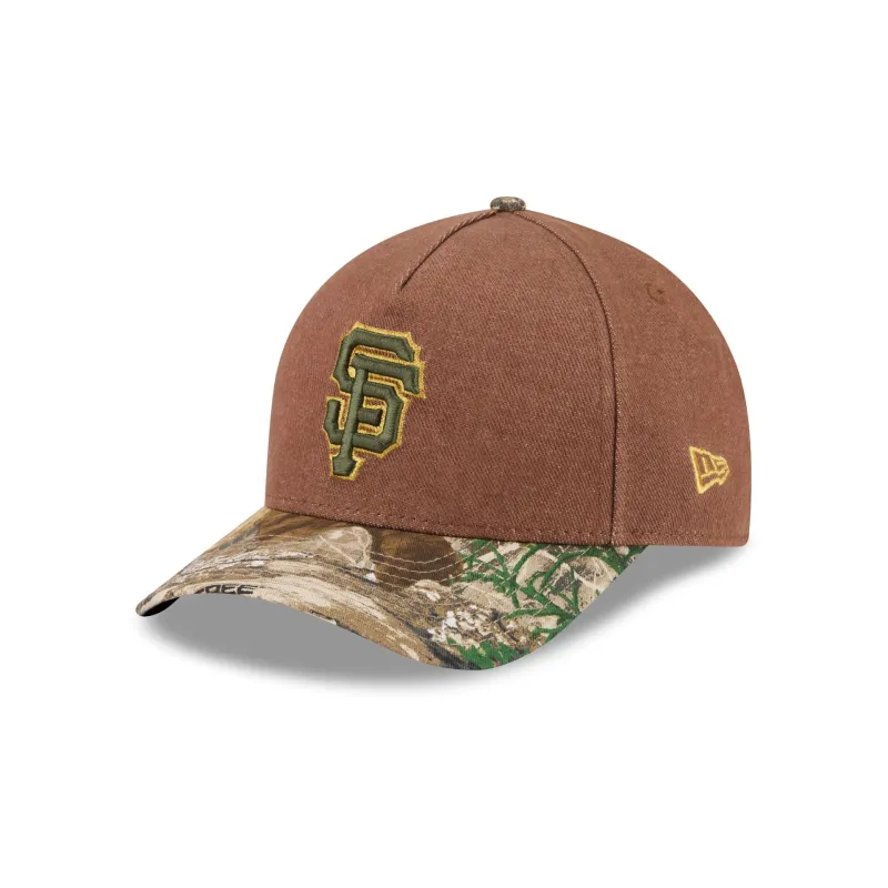 San Francisco Giants Camo Twill 9FORTY M-Crown A-Frame Snapback Hat made by New Era