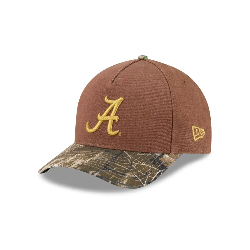 Alabama Crimson Tide Camo Twill 9FORTY M-Crown A-Frame Snapback Hat made by New Era