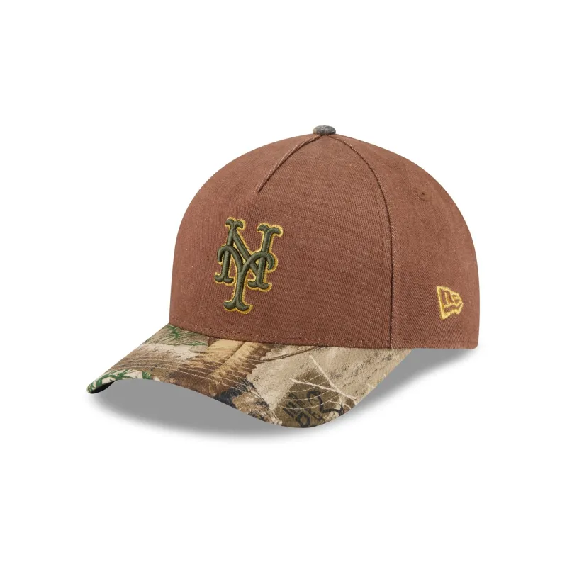 New York Mets Camo Twill 9FORTY M-Crown A-Frame Snapback Hat made by New Era