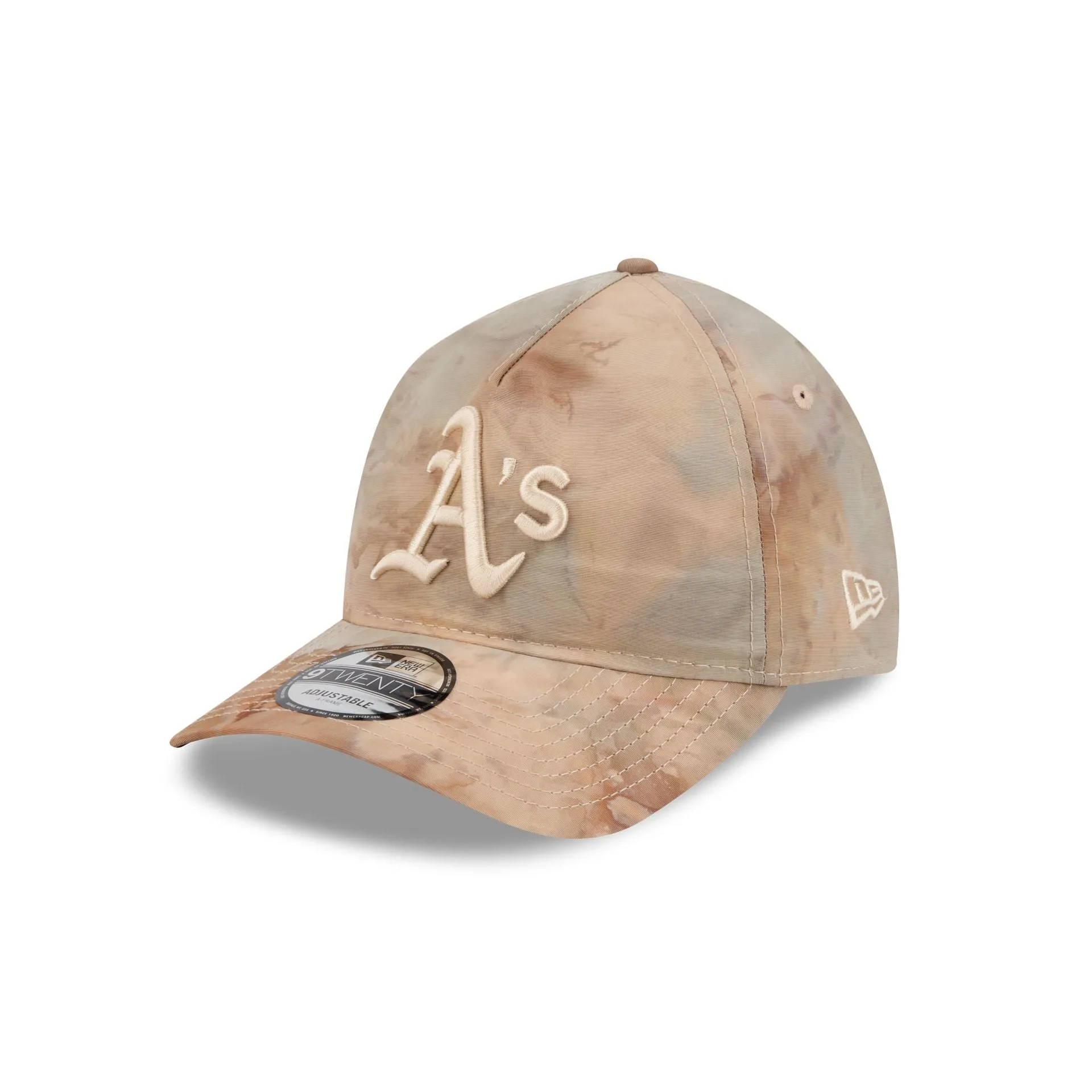 Athletics Washed Nylon Brown 9TWENTY A-Frame Adjustable Hat sold by New Era