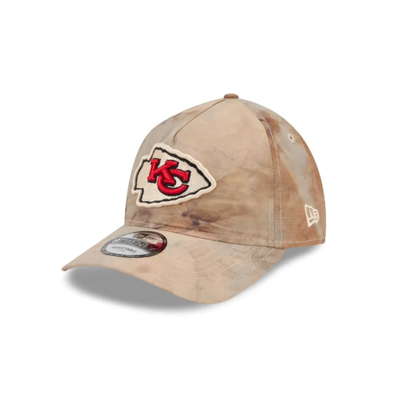 Kansas City Chiefs Washed Nylon Brown 9TWENTY A-Frame Adjustable Hat made by New Era