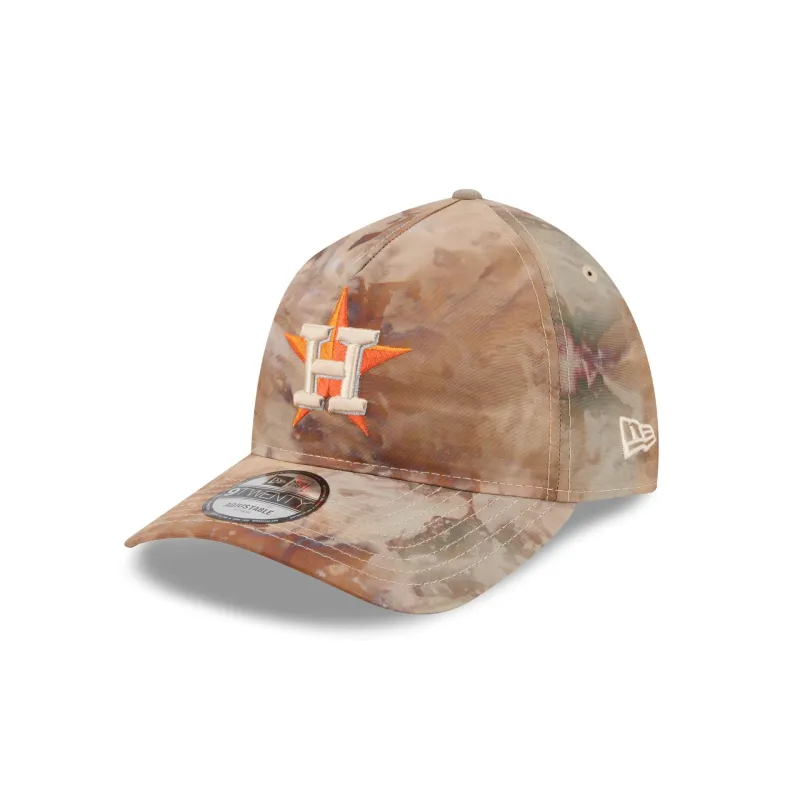 Houston Astros Washed Nylon Brown 9TWENTY A-Frame Adjustable Hat made by New Era