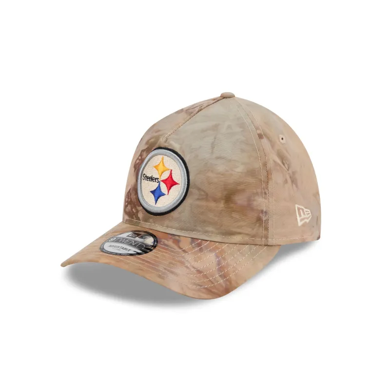 Pittsburgh Steelers Washed Nylon Brown 9TWENTY A-Frame Adjustable Hat made by New Era