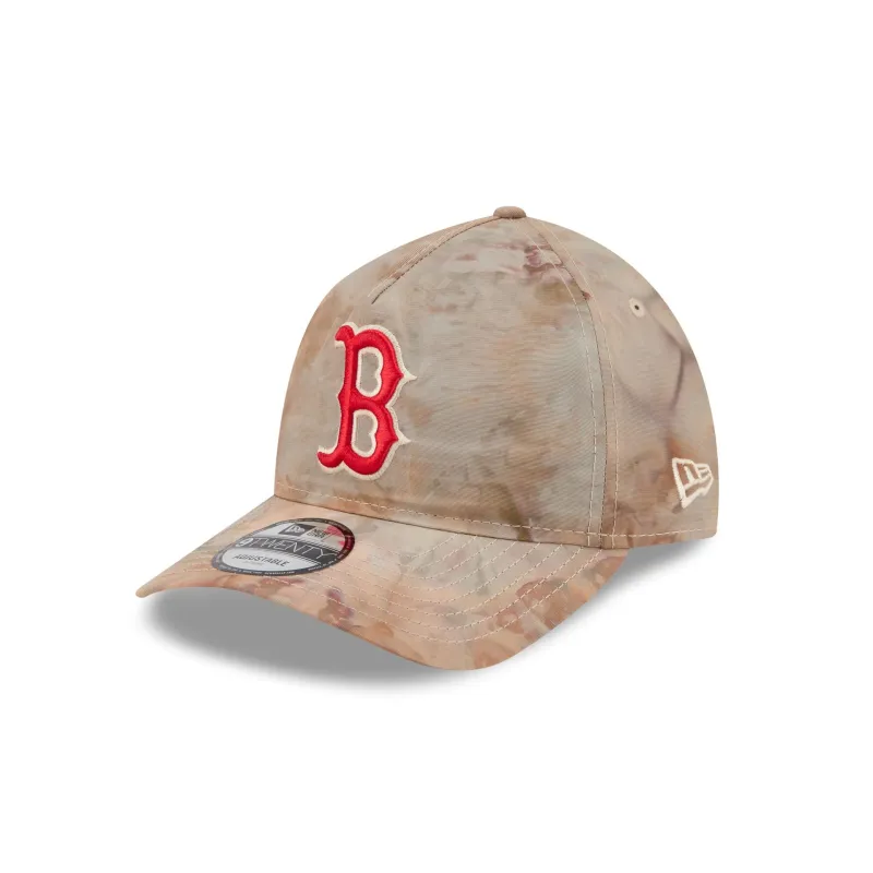 Boston Red Sox Washed Nylon Brown 9TWENTY A-Frame Adjustable Hat made by New Era
